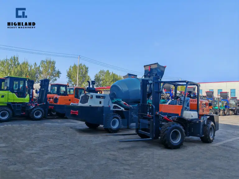 HIGHLAND HEAVY MACHINERY - Concrete Mixer & Forklift Combo in Factory Yard | One-Stop Site Solution Ready for Dispatch