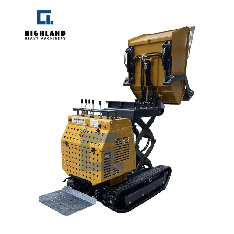 HIGHLAND HEAVY MACHINERY - HIF-1000 Scissor Lift Tracked Dumper | High-Lift Stacking & Loading for Site Tasks