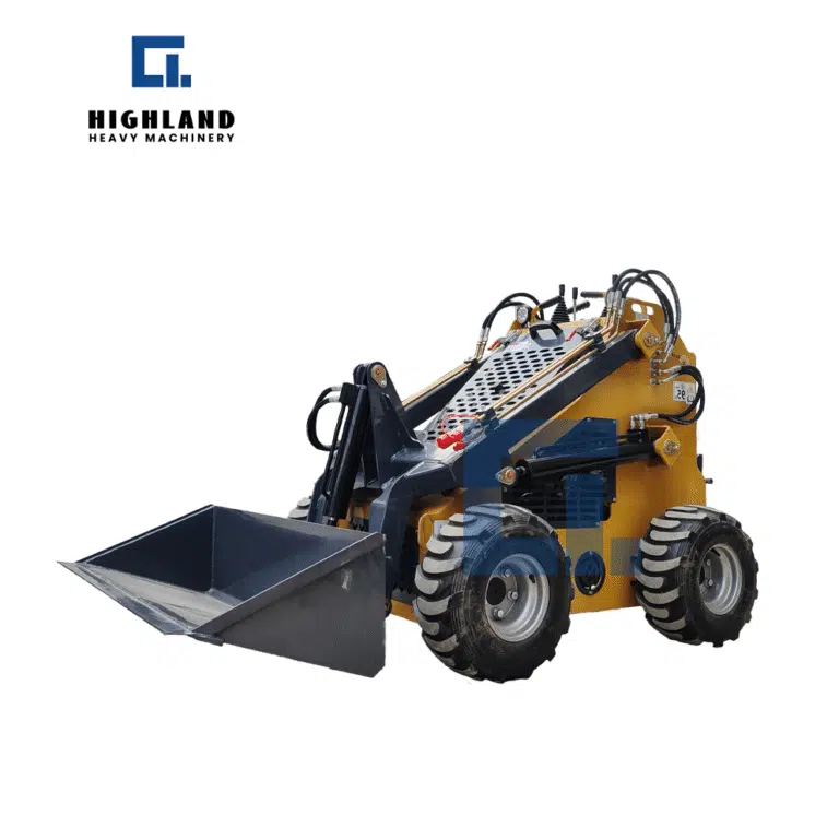 HIGHLAND HEAVY MACHINERY - HIH-380 Wheeled Skid Steer Loader | Gate-Friendly & Trailer-Ready for Rental Fleets