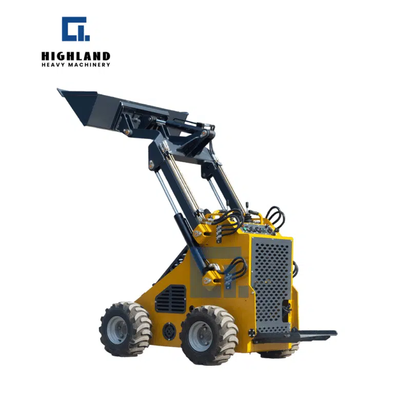 HIGHLAND HEAVY MACHINERY - HIH-380 Wheeled Skid Steer Loader | Compact Chassis & High-Discharge for Efficient Loading Cycles