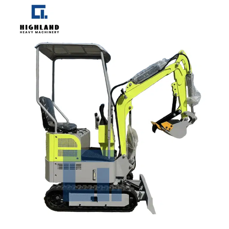 HIGHLAND HEAVY MACHINERY - HIW 12 Mini Crawler Excavator | Compact Size with Front Dozer Blade