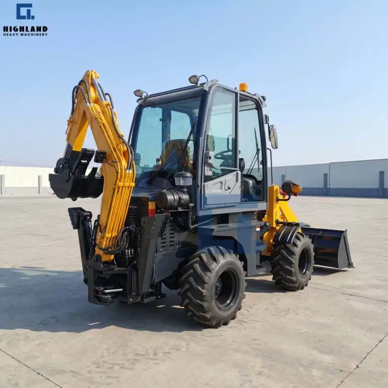 HILT 50 Mini Backhoe Loader Side View | Highland Heavy Machinery Compact Digger Loader Specifications