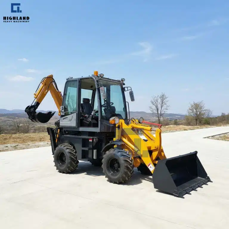 Highland HILT 50 Mini Backhoe Loader with Cabin - Outdoor Versatile Equipment for Construction & Landscaping